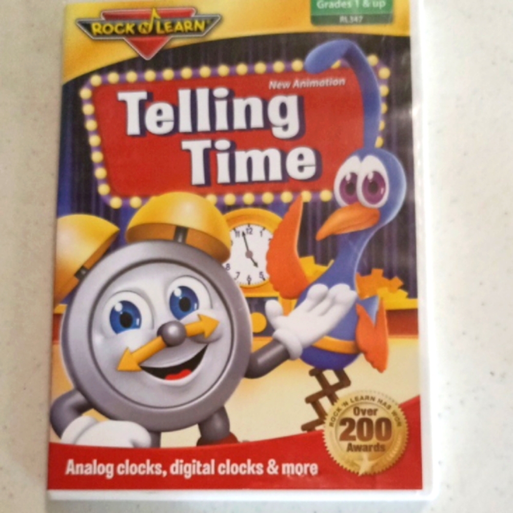 ⏰⌚Telling Time DVD 1st grade+ Learning Clocks Watches FIRM PRICE